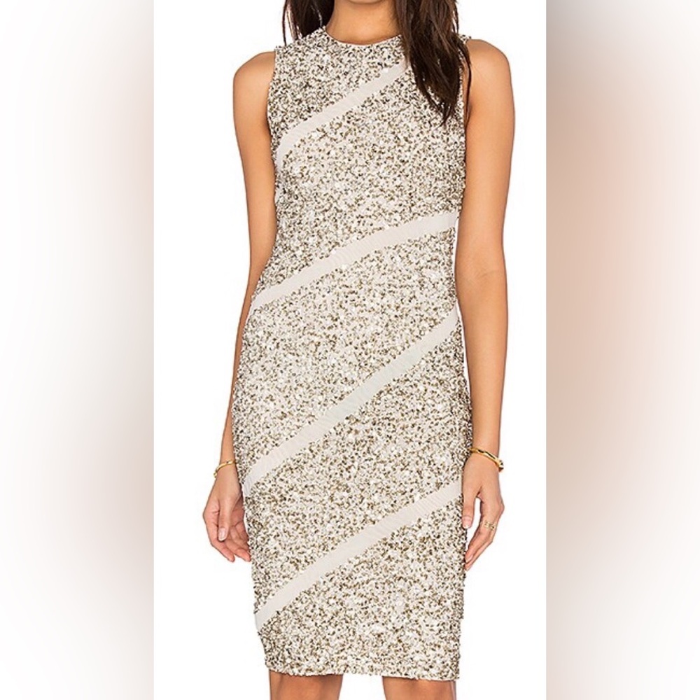Alice + Olivia Sitara sequin dress size 6